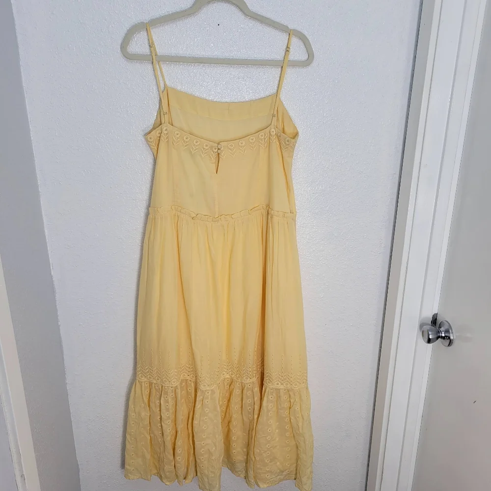 J Crew Sorrento dress in Organic cotton voile CK827 Size M Yellow NWT
